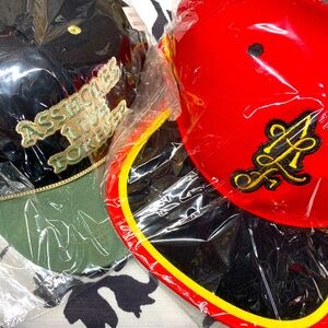 LOT OF 2 ASSH*LES LIVE FOREVER SNAP BACKS DEADSTOCK